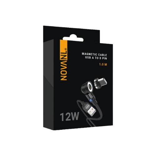 NOVANL Rotating Magnetic Cable USB-A to 8-Lightning – Flexible, Durable & Magnetic