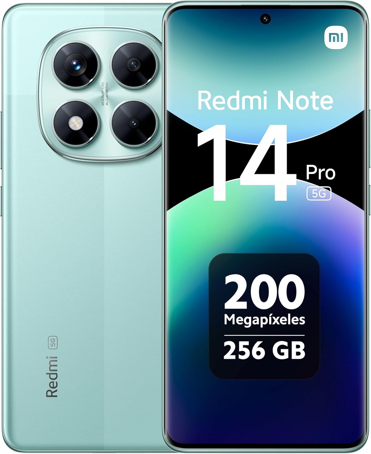 REDMI Note 14 Pro 5G Smartphone Vorder- und Rueckseite